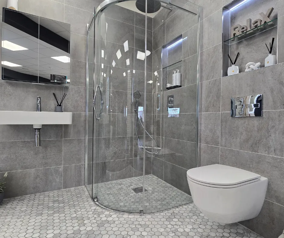 Sleek & Sophisticated Grey Wet Room